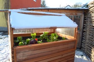Frühling im Hochbeet dank Kerze