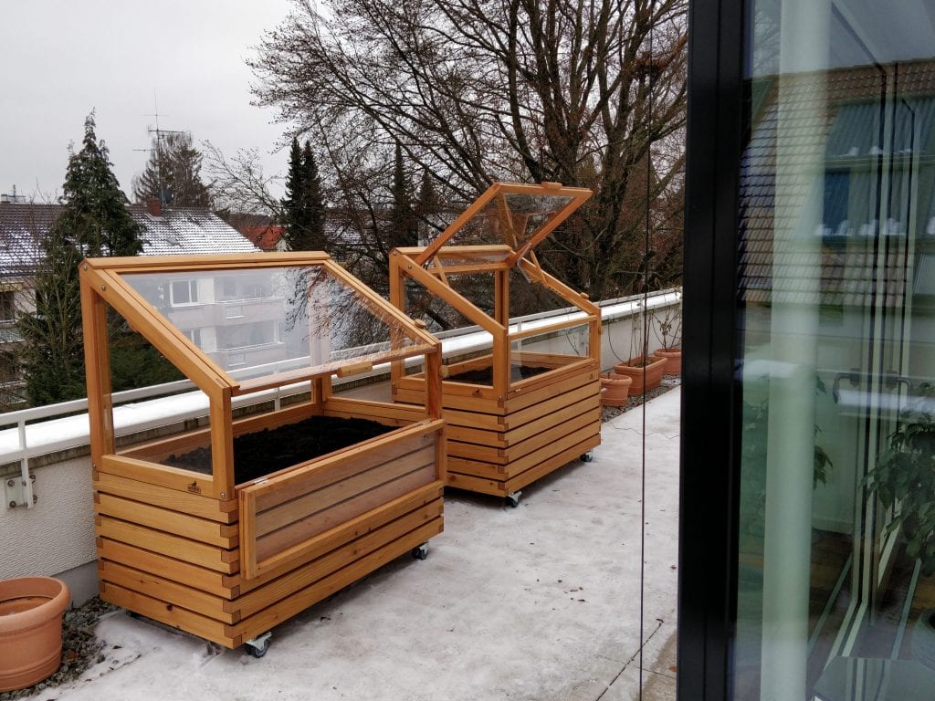Hochbeete auf Dachterrasse