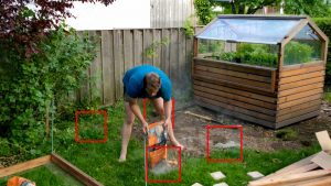 Punktfundament für Hochbeet mit Beton füllen