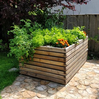 Hochbeet aus Lärchenholz von Gartenfrosch